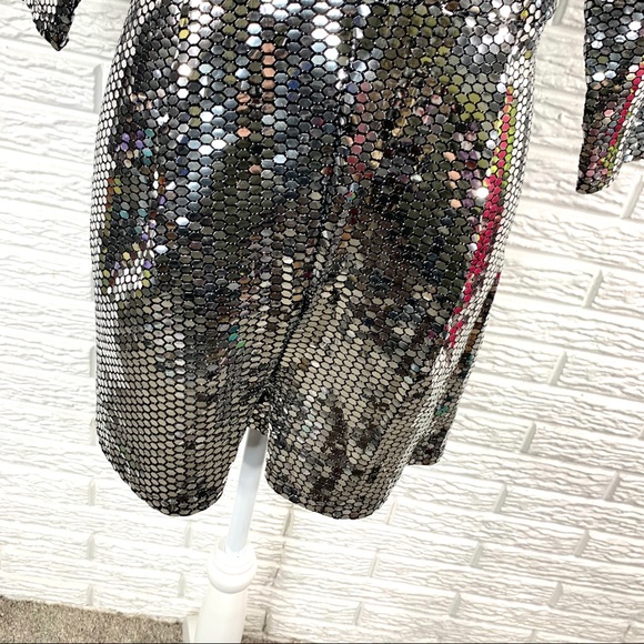 Charlotte Russe Silver Sequined Glam Squad Romper - Picture 4 of 8